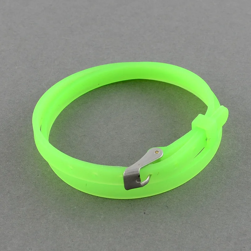 50pcs Adjustable Rubber Silicon Bracelets with Stainless Steel Clasps Cord Jewelry for Men Women 370x6x1.5mm | Украшения и