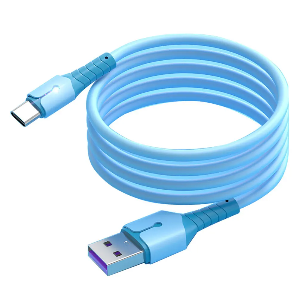 

New Hot Silicone 5A Micro USB Type C Cable Fast Charging Mobile Phones Android Data Cord For Huawei Xiaomi Samsung Galaxy Redmi
