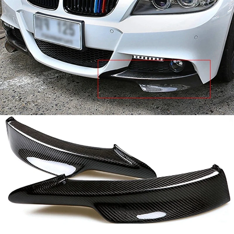 

Real Carbon Fiber Front Bumper Splitter Spoiler Lip for -BMW E90 E91 LCI M-Tech 2009-2011