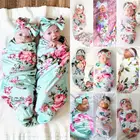 Хлопковое Пеленальное Одеяло для новорожденных младенцев спальный мешок с цветочным узором