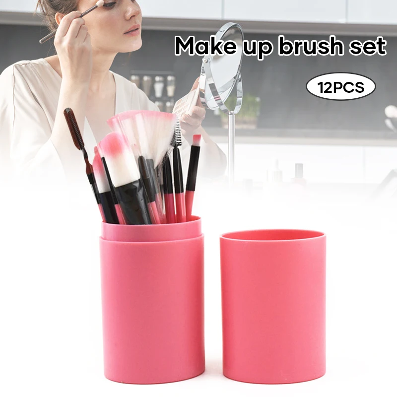 

Набор кистей для макияжа, профессиональные кисти для нанесения основы, пудры, консилеров и теней для век с коробкой для хранения, 12 шт.