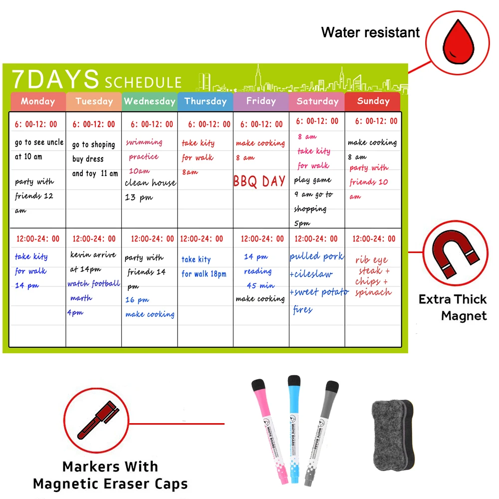 Доска планировщик для детей магнитная доска сушки холодильника A3 семья чтобы
