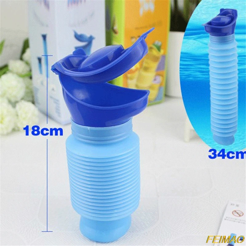 

750ml Portable Urinal Outdoor Camping High Quality Travel Mini Toilet Urine Car Children Training Foldable ansblue