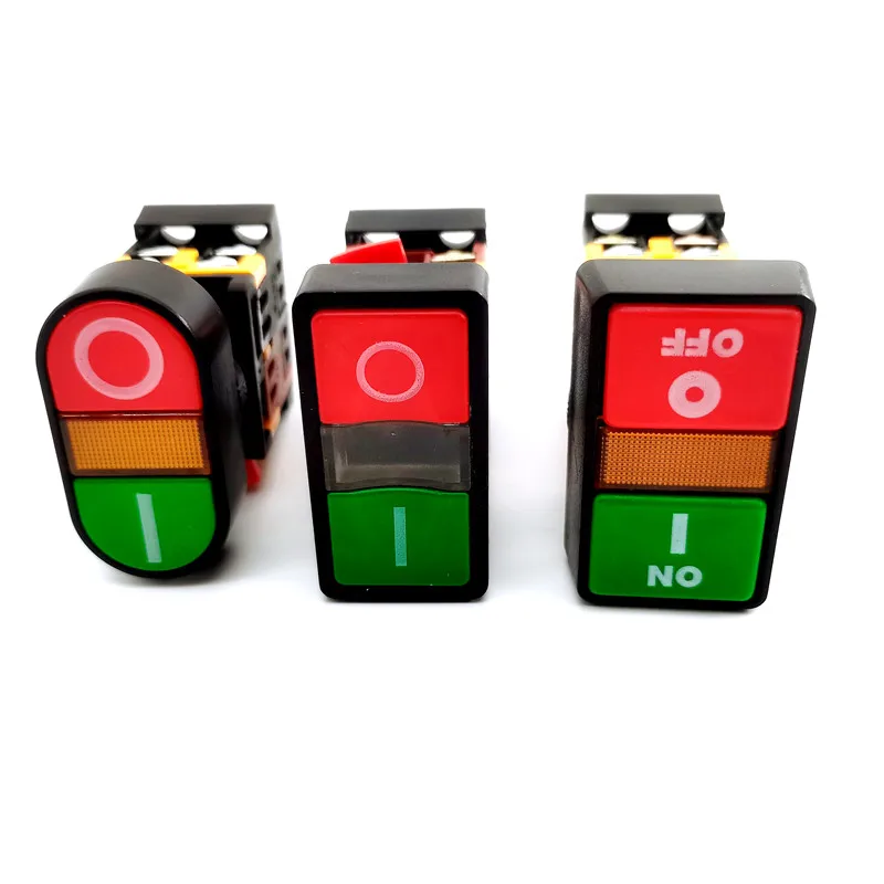 22 мм/25 мм/30 мм вкл/выкл старт/стоп NO/NC APBB-22N/AS-22N/PPBB-30N мгновенный двойной головкой кнопочный переключатель с светильник 12V 24V 220V