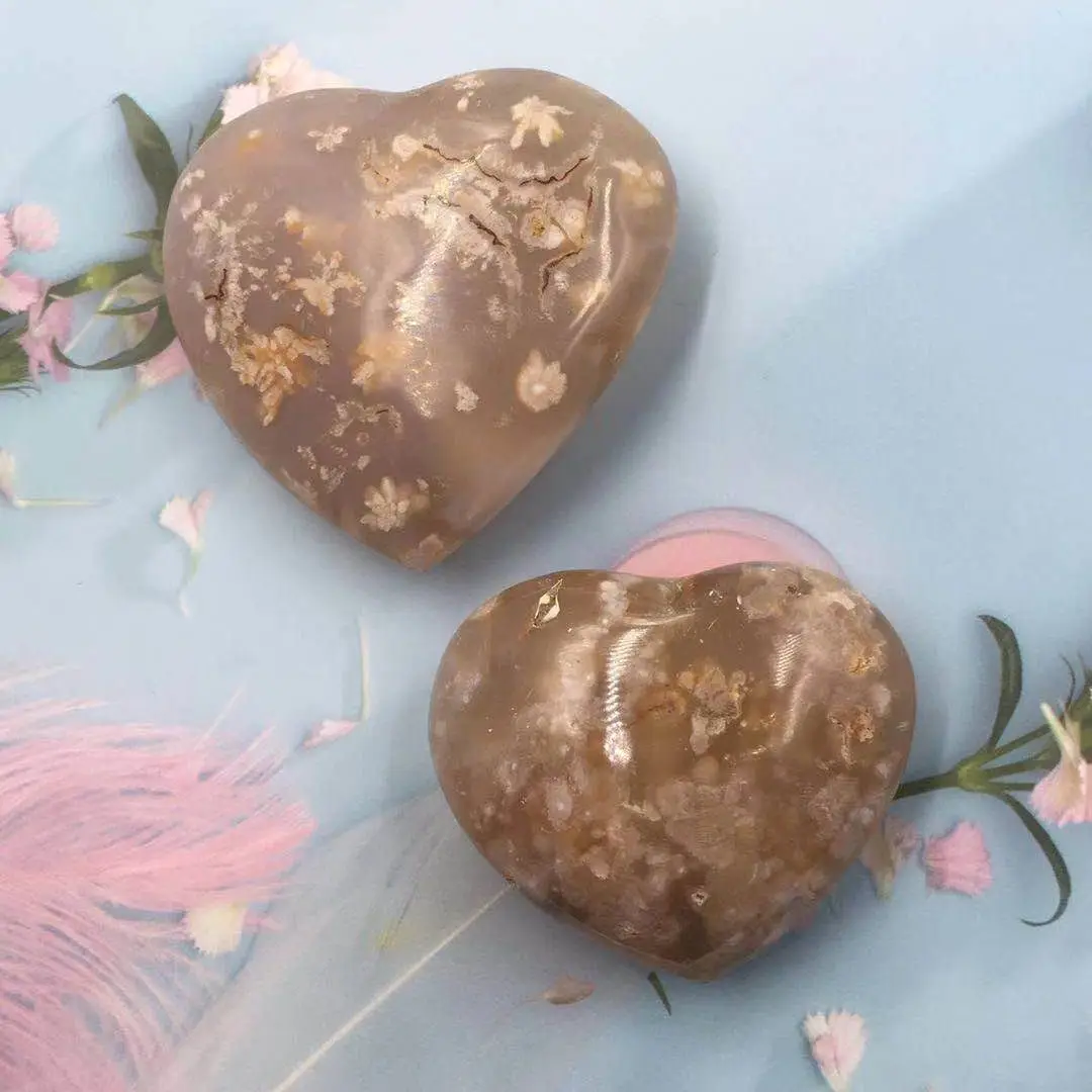 

1 шт. натуральный агат с цветами вишни, подарки на годовщину, красивая любовь, лечение