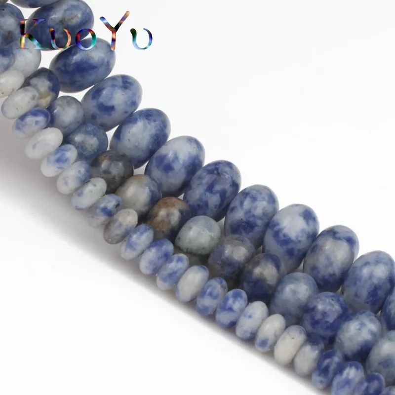 Natural Stone Beads New Blue Sodalite Jaspers Rondelle Loose Spacer Bead For Jewelry Making 4/6/8mm 15&quotInch DIY Earring Bracelet |