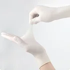100 шт. одноразовые латексные перчатки, белые Нескользящие кислотные и щелочные лабораторные резиновые латексные перчатки, товары для уборки дома