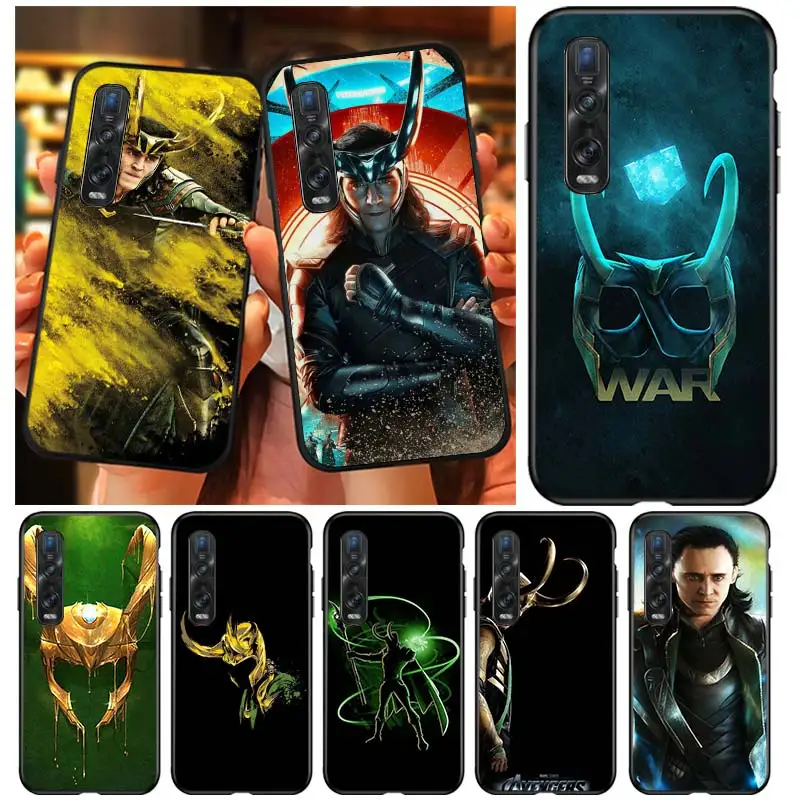 

Marvel Avengers Loki For OPPO Find X3 X2 R17 Lite Neo F19 F11 Pro Plus 5G K5 K3 R15 R9S F9 F7 Silicone Black Phone Case
