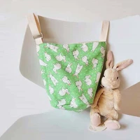 baby crib cartoon organizer newborn bed diaper toy storage bags rabbit print canvas portable bucket bag for toddler stroller