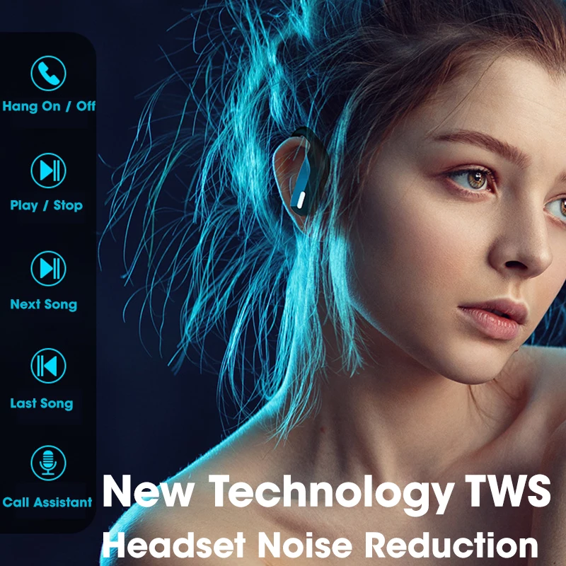

Wireless Headphones Noise Cancelling TWS Earphone Bluetooth Sports Waterproof Earbuds Headset LED Display Headphone for Computer