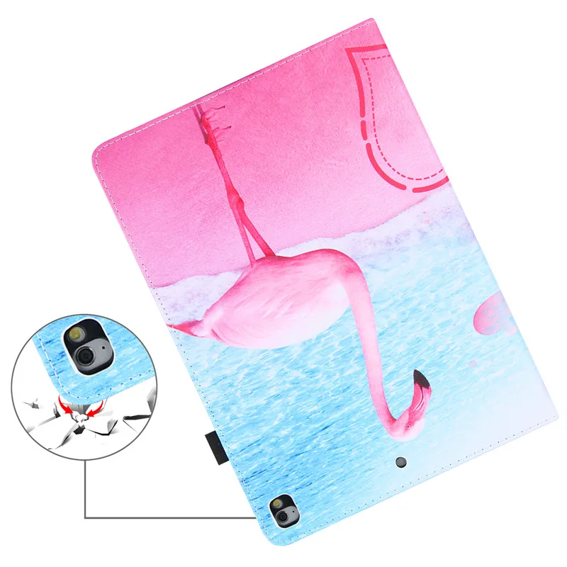 

Cute Kawaii Flamingo Case for iPad i Pad Air 1 2 Air2 A1475 A1474 Flip Stand Magnetic Shell for iPad 9.7 9 7 A1893 Cover Kids