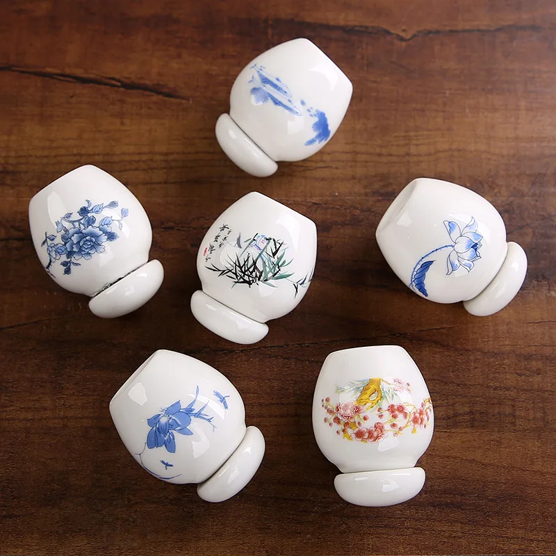 6 узоров компактный керамический контейнер для чая таблеток портативная