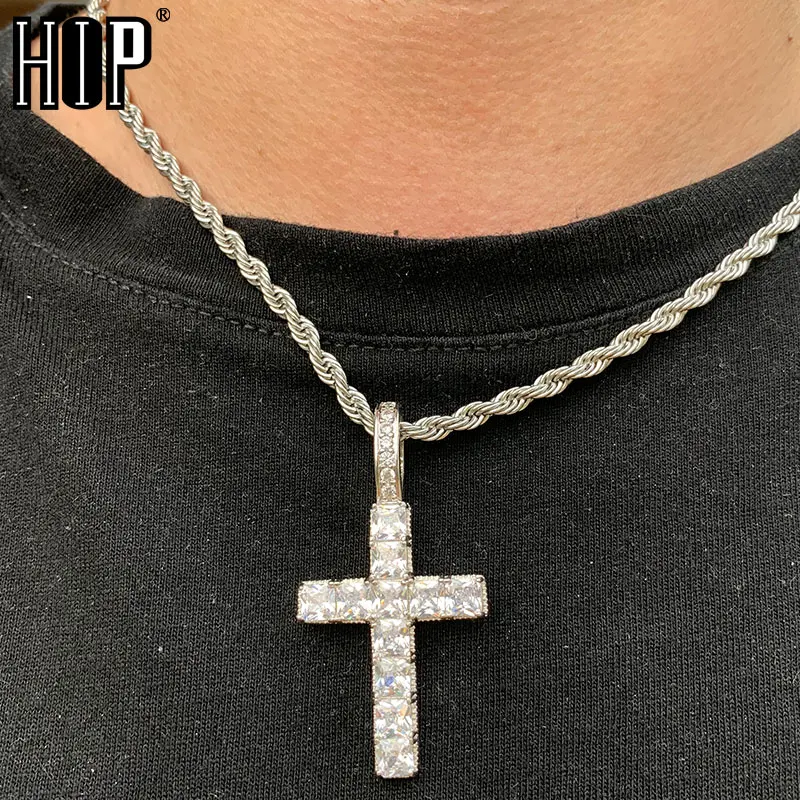 Ожерелье и кулон для мужчин в стиле хип хоп украшение с кубическим цирконием