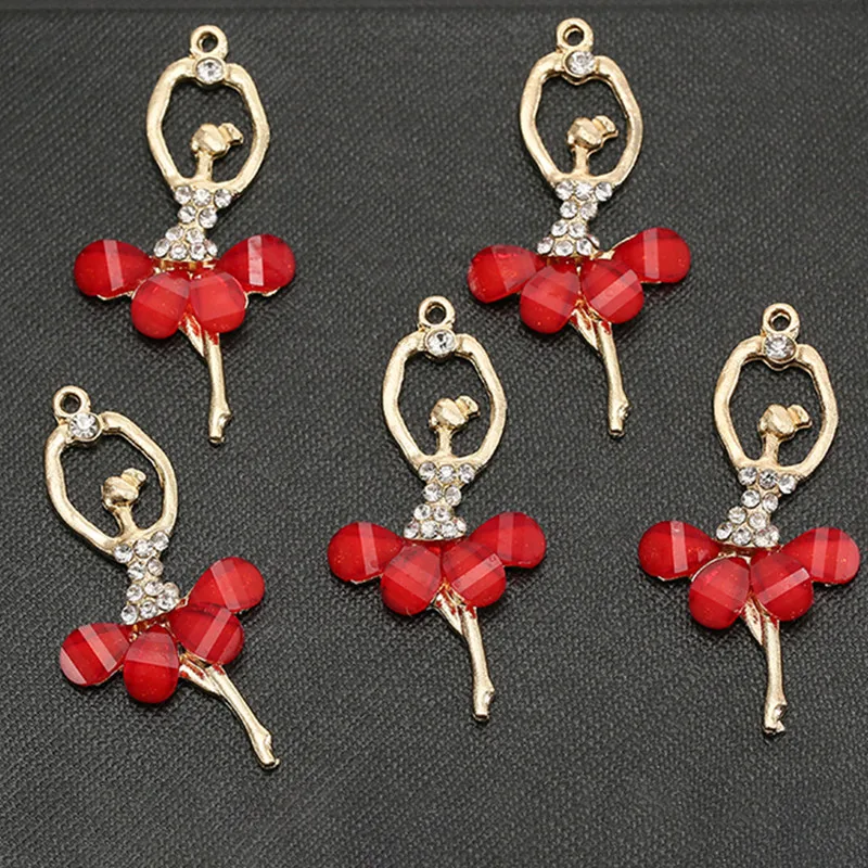 

10pcs/lot Ballet Girl Dancer Charms Pendants DIY Necklace For Jewelry Making Handmade Findings