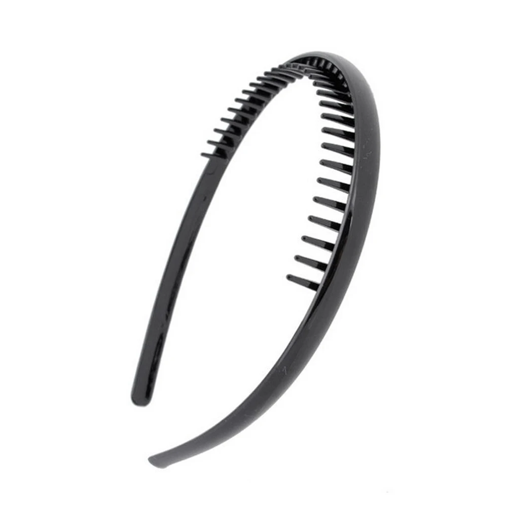 Black Fashion Mens Women Unisex Wavy Hair Head Hoop Band Sport Headband Hairband Accessories |