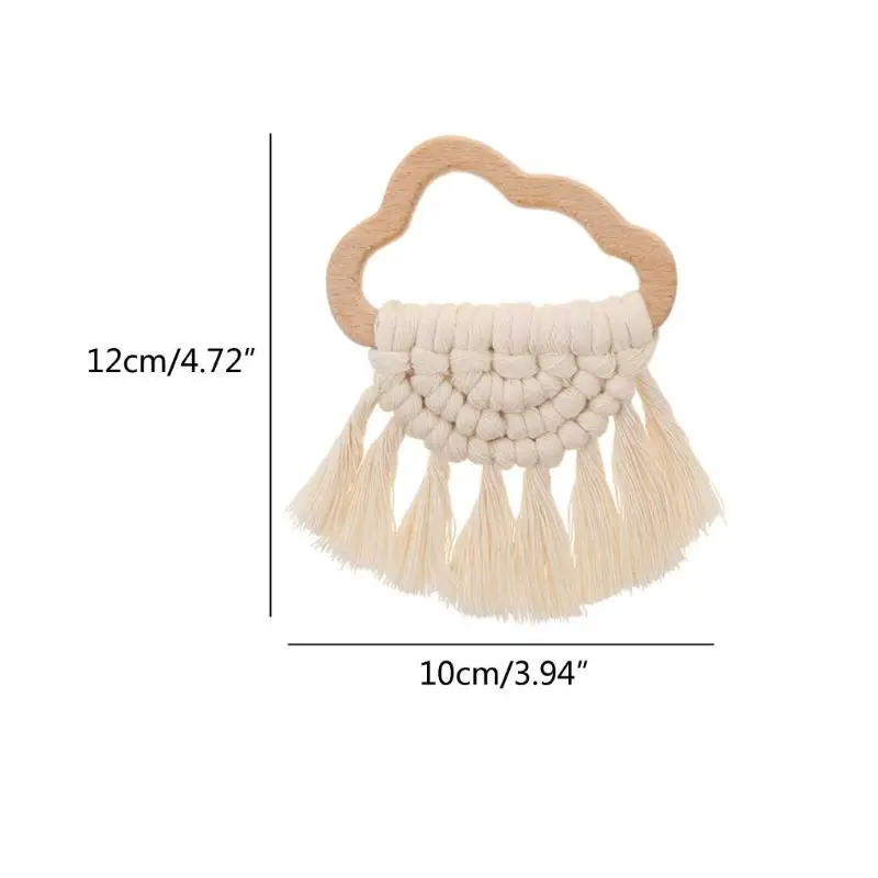 

Handmade Natural Wooden Cloud Teether Bracelet Baby Kids Shower Chewing Toy
