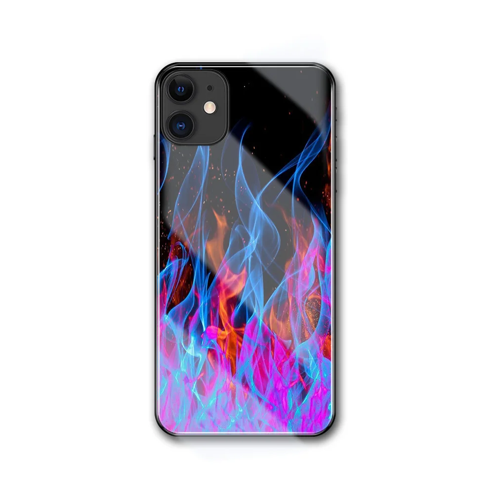 Finder Case Rose Unicorn Abstract Flames стеклянный чехол для iPhone 6 6S 7 8 Plus X XR XS MAX 13 12 11 pro max |
