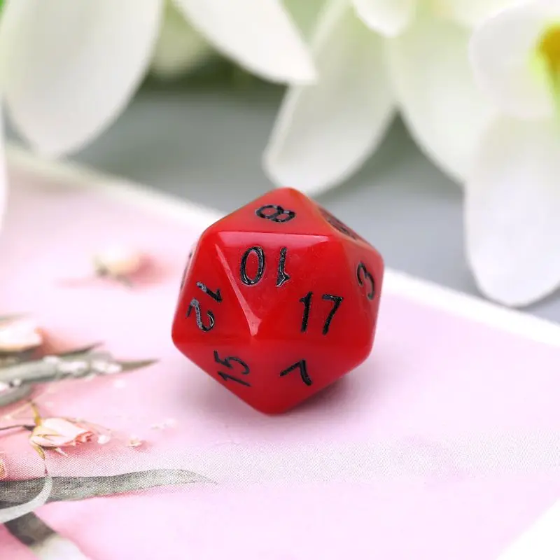 7 шт. Акриловые Красные игральные кости черные точки D4 D6 D8 D10 D12 D20 KTV бар ночной клуб