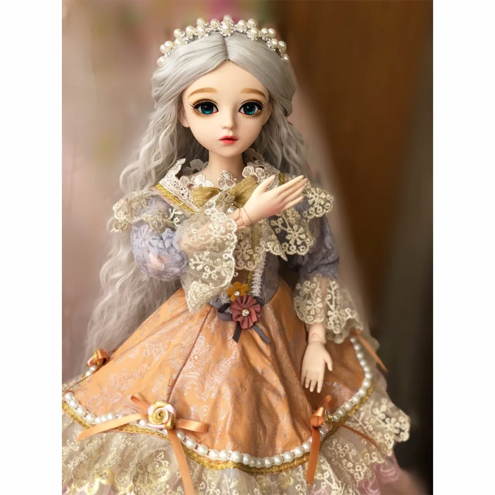 60 см BJD девушка куклы с платьем парики обувь макияж большие глаза ручной работы красивые игрушки 1/3 силиконовая кукла шарнир Кукла реборн девушки