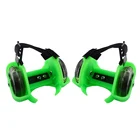 Двухколесные роликовые коньки с пяткой, регулируемые, из ПВХ, трехцветные, светящиеся колеса, для детей и T8