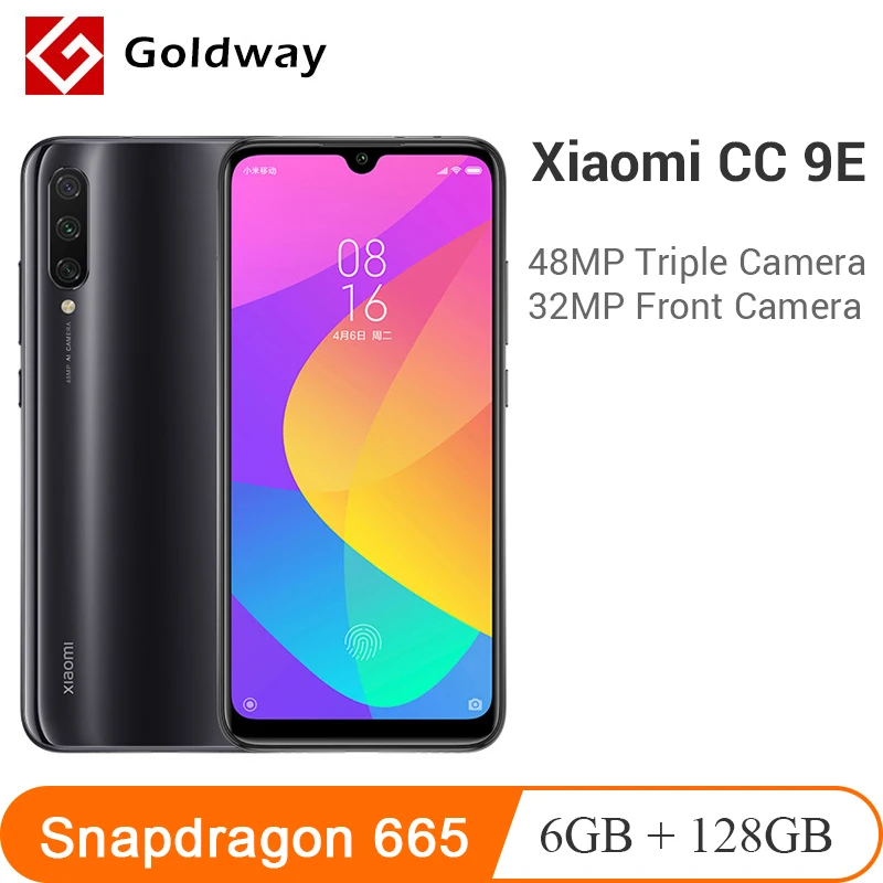 Глобальная прошивка Xiaomi Mi CC9e 6 ГБ 128 мобильный телефон Snapdragon 665 Octa Core 088 &quotэкран с