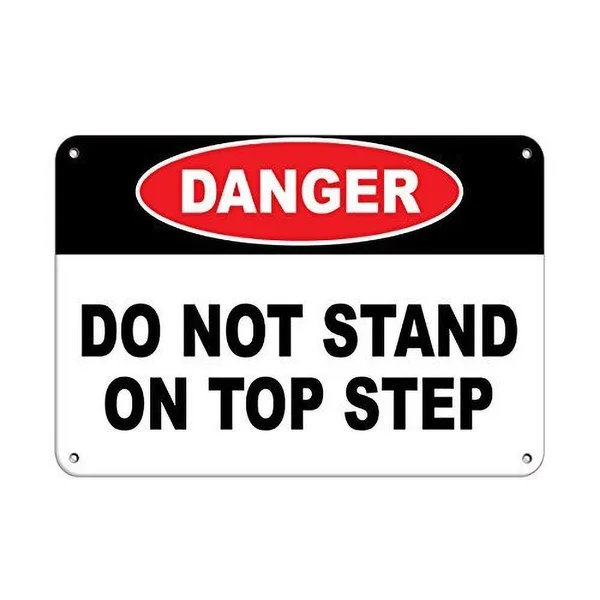 

Danger Do Not Stand On Top Step Tin Sign art wall decoration,vintage aluminum retro metal sign,iron painting