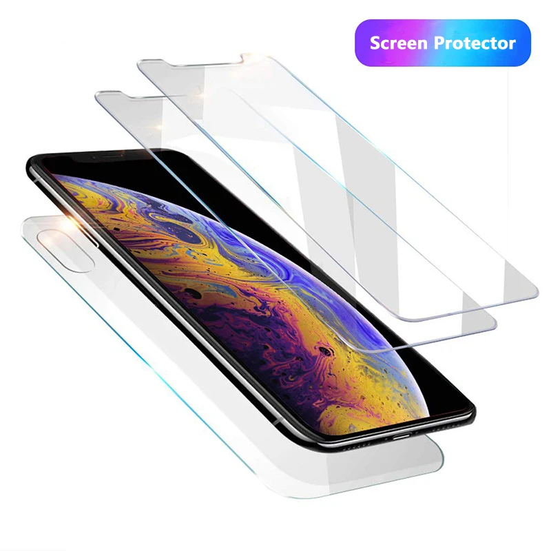 Закаленное стекло для Apple 11 Pro Защита экрана iPhone XS MAX XR X 10 6 s 7 8 Plus передняя и задняя