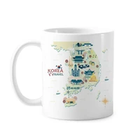 travelling in korea classic mug white pottery ceramic cup gift with handles 350 ml