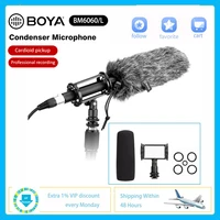 boya bm6060 professional dslr camera condenser shotgun video interview microphone for canon nikon sony fujifilm studio mic