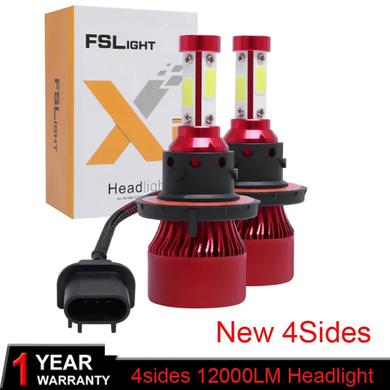 Автомобильная фара Muxall 4Side S2 H7 Led H4 H1 H11 H3 H13 H27 9006 9 в 36 В комплект для