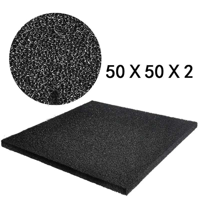 

50x50x2cm Black Aquarium Bio Filtration Foam Fish Tank Biochemical Filter Sponge Pad Light And Softness Design Hot Sale