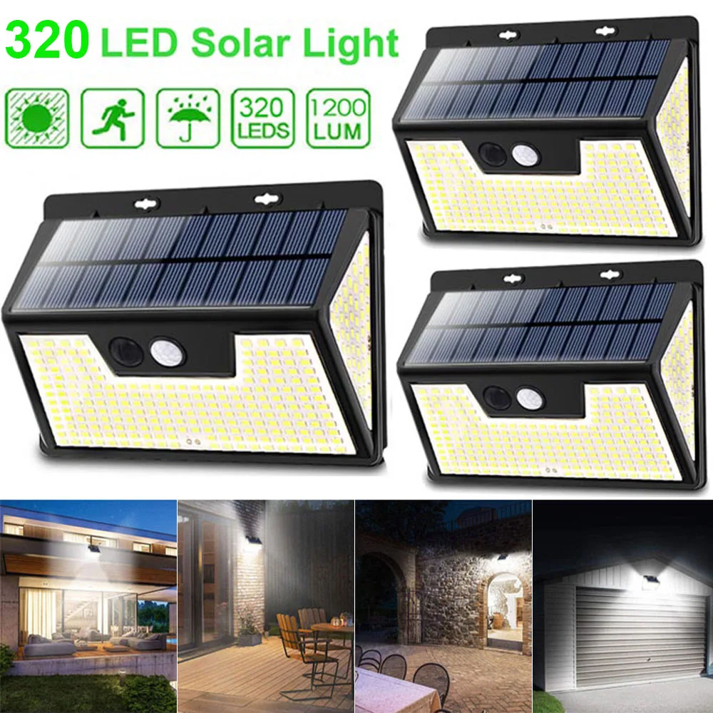 

LED Solar Light Outdoor Solar Powered Lamp Human Body Motion Sensor Waterproof Sunlight Spotlights Garden/Street/Patio Light