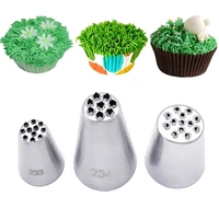 13 pcs stainless steel cream decoration mouth small grass shape cream nozzle baking tools grass cream icing nozzles pastry tool