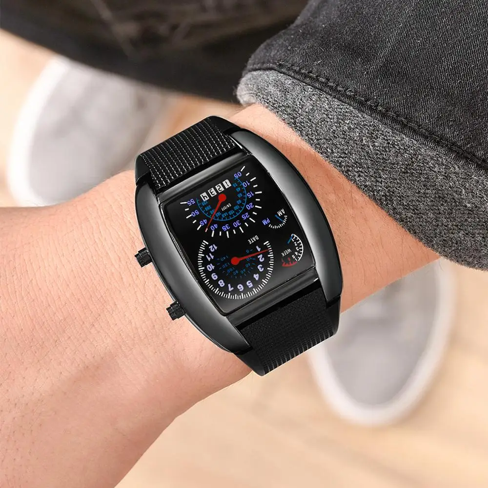 Мужские спортивные часы Топ бренд класса люкс мужская мода светодиодный