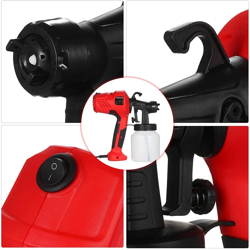 400 Вт распылитель Электрический краски 800 мл со съемной Аэрограф регулирование