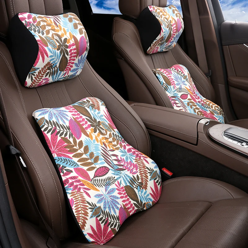 

Car headrest neck pillow car seat pillow memory foam car inner lumbar a pair of cervical spine car neck pillow