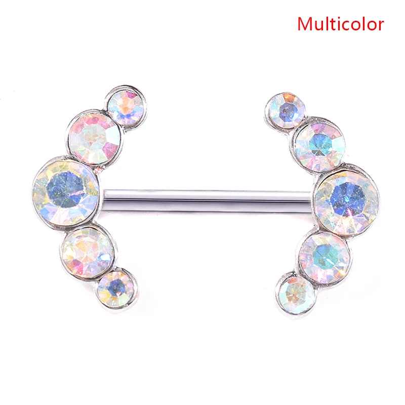 2 шт сексуальная прозрачная красочная Хрустальная подвеска сосок для пирсинга