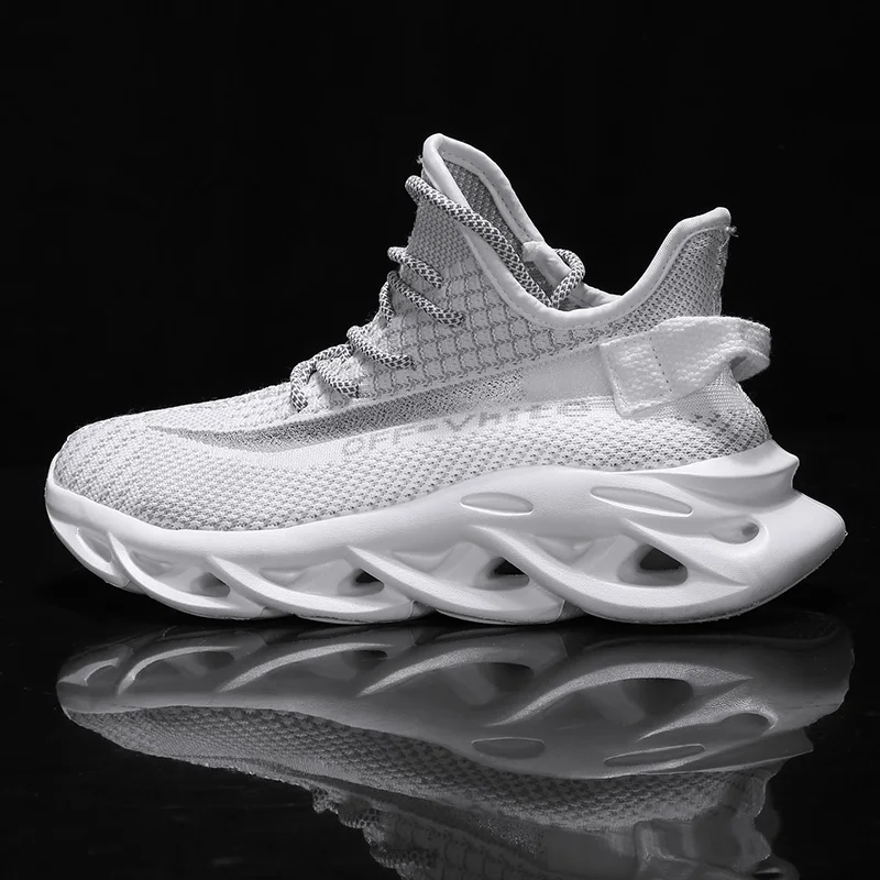 

Lace-up Hot Sale Men's Vulcanize Shoes 46 Breathable Mesh Men's Sneakers 45 Outdoor Jogging Non-slip Men's Platform Shoes