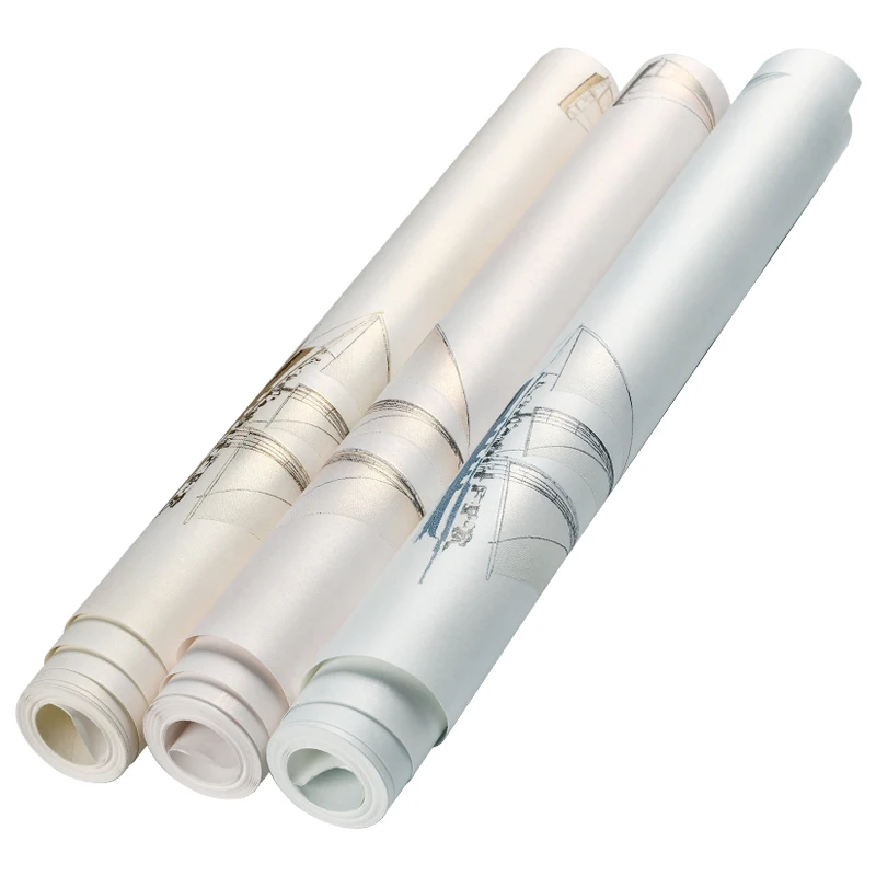 Обои beibehang для детской комнаты мальчиков средиземноморские синие вертикальные