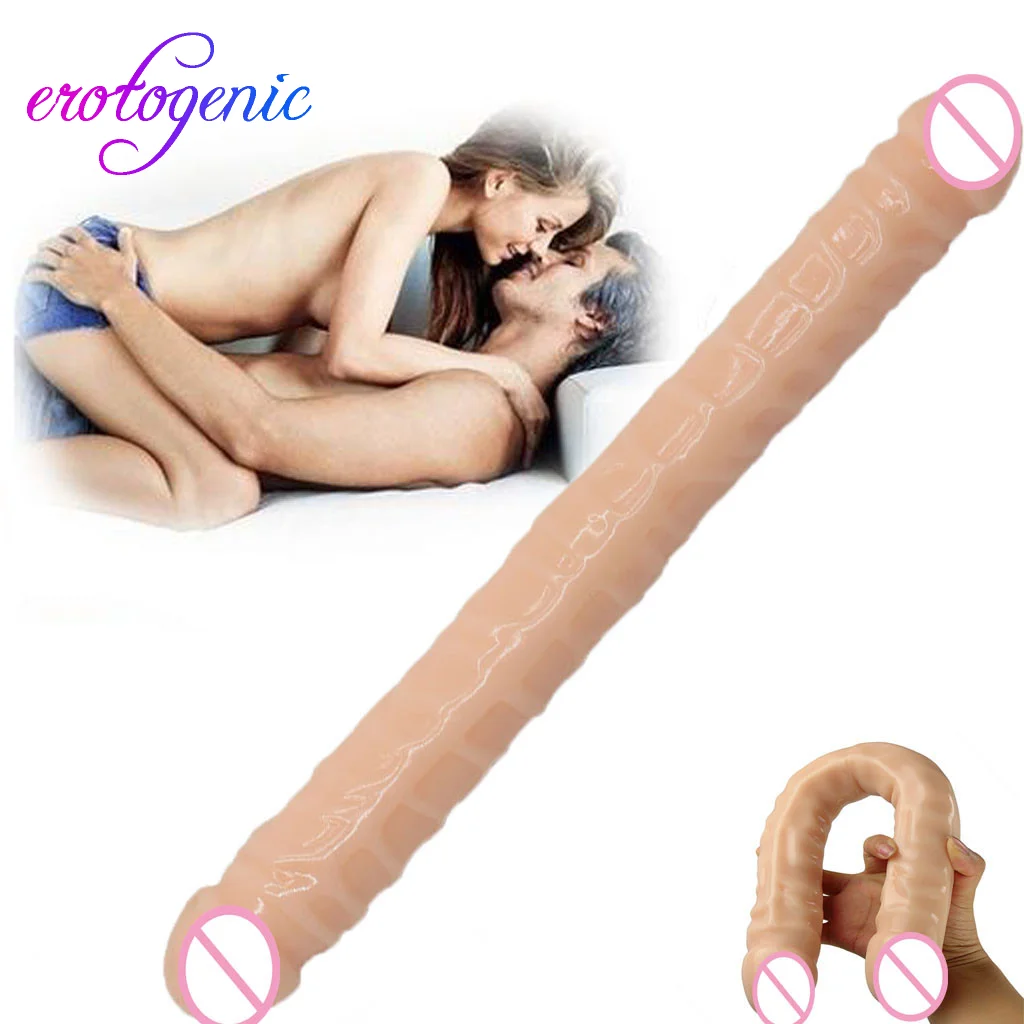 Страпон фаллоимитатор для женщин реалистичный с двойным концом гибкий и Veiny