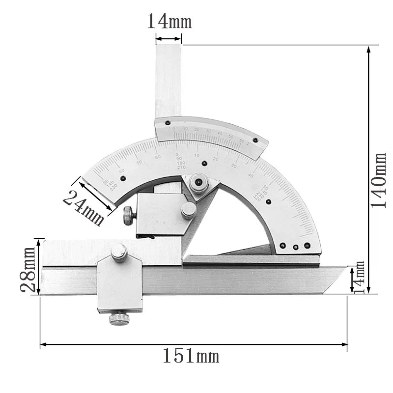 Universal Protractor 0-320 Degree Precision Goniometer Angle Measuring Finder Ruler Tool Woodworking Dropship | Инструменты