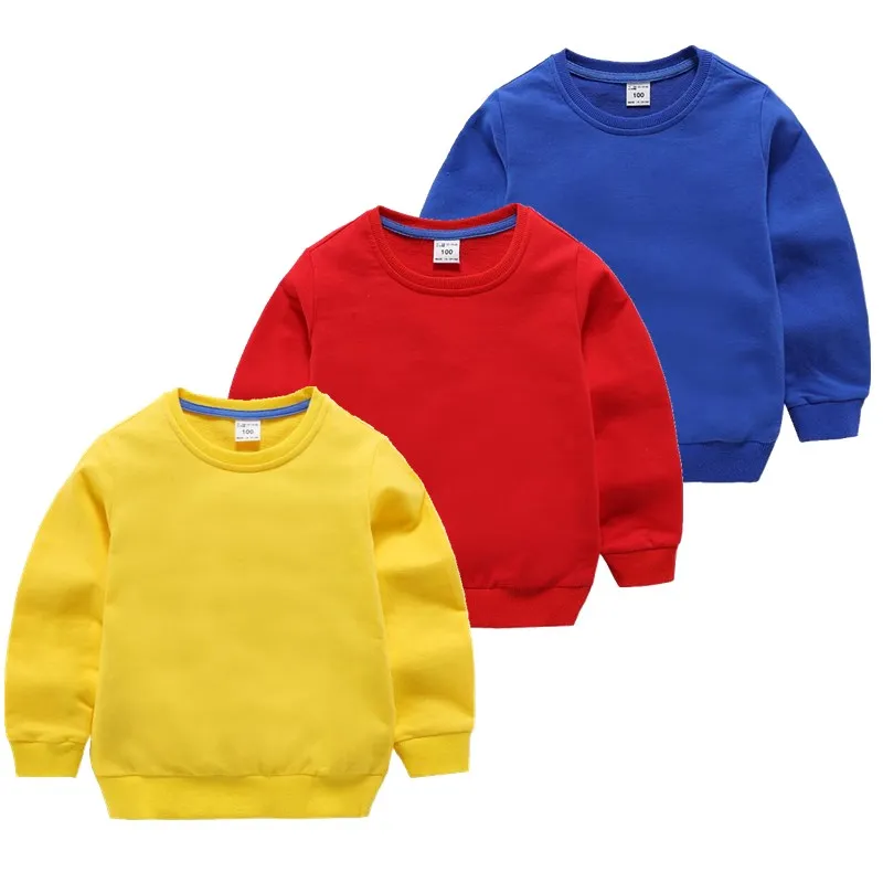 

New 2022 Spring Fashion Baby Boys & Girls Children's Sweat Long-sleeve Pure Color Cotton O-neck Shirt Outfits Baby Tops Tee