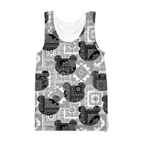 new fashion bandana vest mens 3d print paisley sleeveless men women custom tank top v18