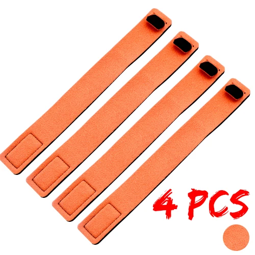 4pcs-Orange Эластичный Бандаж для рыболовной удочки, аксессуары, многоразовая удочка для ловли карпа, направляющее кольцо, держатель, ремень, подтяжки - Цвет: 4pcs-Orange