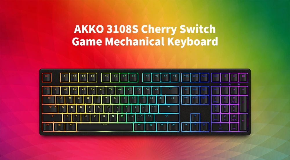 AKKO 3108S RGB подсветка игровая механическая клавиатура 108 клавиш PBT 85% клавишный колпачок Вишневый переключатель Проводная клавиатура usb type-C для дома и офиса