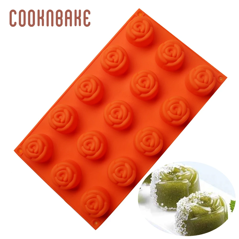 COOKNBAKE Розовое Мыло ручной работы силиконовая форма Шоколадное Желе Форма 15