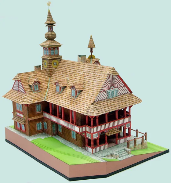 3D пазл из бумаги строительная модель игрушка Чешская Республика Beskid Mountain Hotel Mamenka