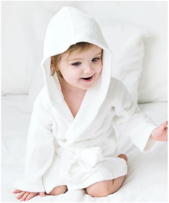 Детская одежда для сна 4 цвета банные халаты с капюшоном Ночная Пижама длинный