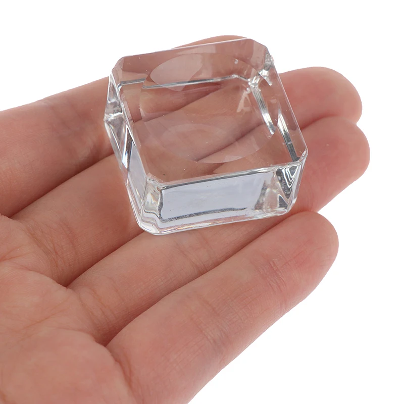 

Square Crystal Glass Gasket False Eyelash Stand Glue Pad 4 Size Glue Holder Eyelashes Adhesive Pallet Paste Glue Pad Makeup Tool