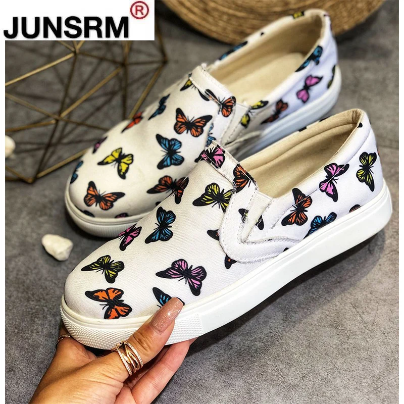 

Women Butterfly Loafers 2020 Woman Slip On Shoes Leopard Female Comfort Flat Big Size 43 Ladies Footwear Autumn Women's Shoes z